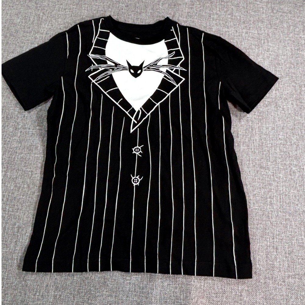Disney Nightmare Before Christmas Jack Skellington Tuxedo Tee Black Kids Size 8